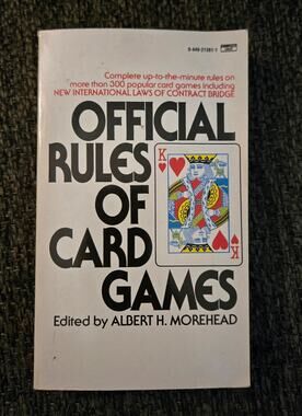 Vintage Official Rules of Card Games Paperback Albert H Morehead Fawcett Crest